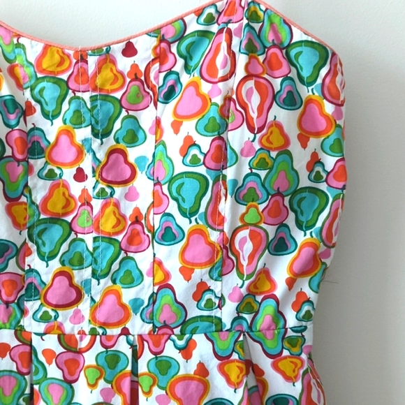 American Rag Cie Pear Fruit Print Cotton Summer Bustier Dress size M. - Picture 2 of 8